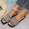 Shiny Slippers Women Summer Wear Out Rhinestone Sandals Large Size Trend Luxury Lightweight Slippers Women Slides Women