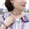 ANNA SUI Жемчужное ожерелье с мотивом бабочки Съемный шарм Чокер с покрытием gunmetal SAMN207534XV