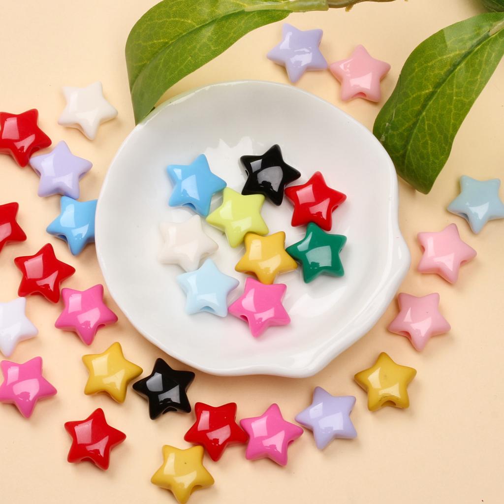 40 шт. 14,9 мм модные акриловые звезды свободные бусины «сделай сам» для ожерелья, браслетов, изготовления ювелирных изделий