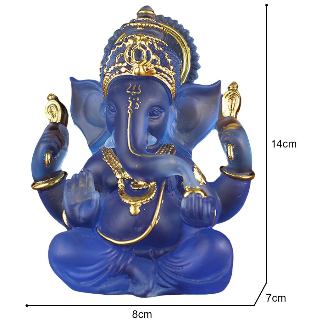 God Statues- Resin India Sculpture Fengshui Lucky Wealth Hindu Buddha Figurine Ornament for Office Car Home Decor Crafts