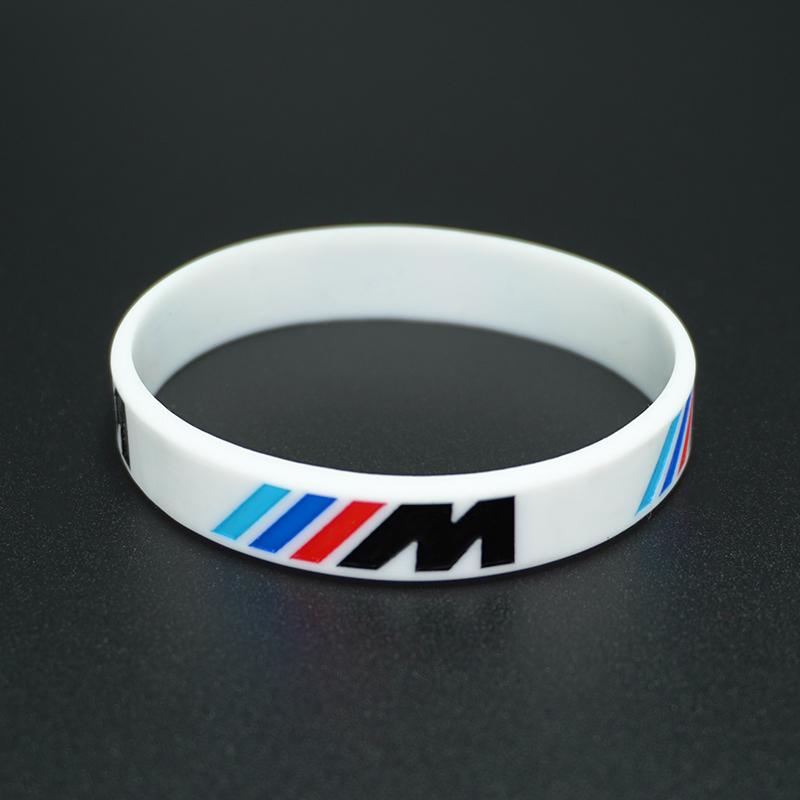For BMW M Emblem M3 M5 X1 X3 X5 X6 E46 Car M Power Sili0cone Rubber Wristband Flexible Bracelet Sports Bangle interior lcmn88