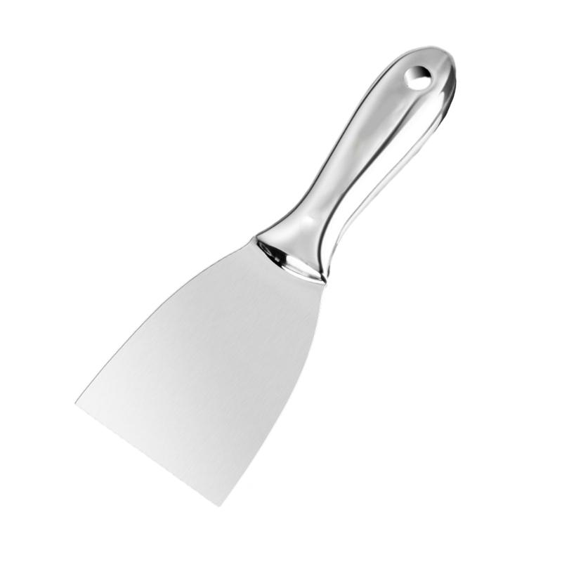 Шпатель с плоским лезвием из нержавеющей стали для заделки швов, идеально подходит для работ по сглаживанию стен и пола, шпатель