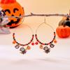 Beads Halloween Earrings Circle Ghost Dangle Earrings Creative Pumpkin Hoop Earrings  Hipster