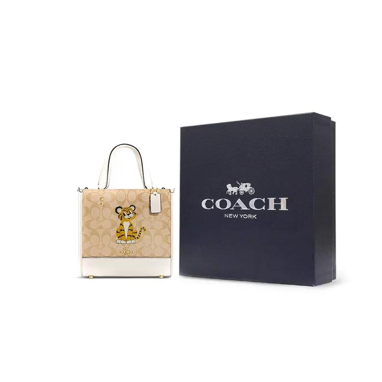 Coach Сумка-тоут Dempsey из холста с покрытием и кожи, Сумка для покупок, Сумка на плечо, Сумка через плечо, Маленькая женская сумка (унисекс) сумки