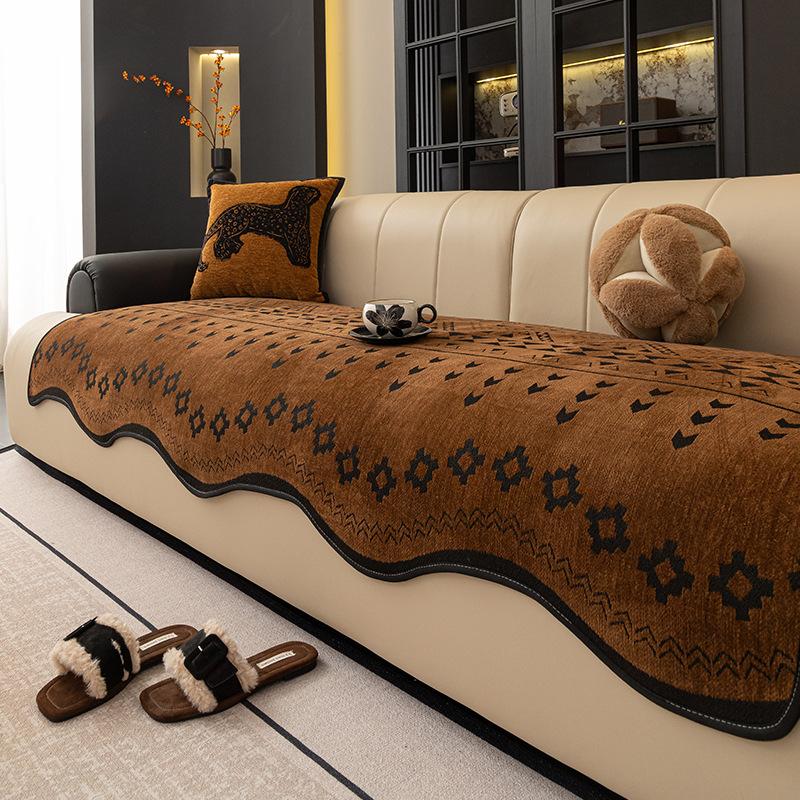 Premium Sofa Cushion New Four-Season Universal Light Luxury Irregular One-Piece Special-Shaped Straight-Row Cover Towel