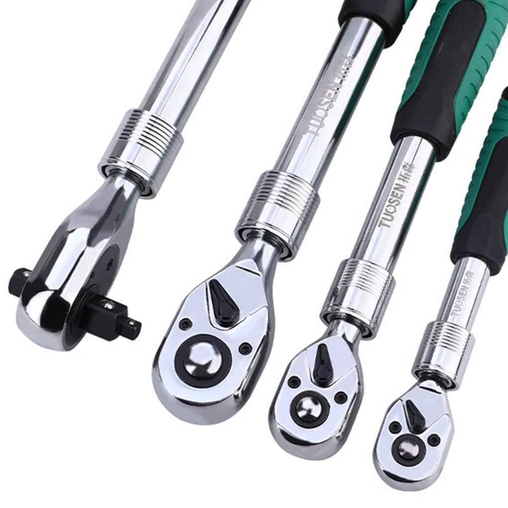 Телескопический ключ из высокоуглеродистой стали, поворотный и расширяющийся, с быстросъемной автомобильной ремонтной головкой на 72 зуба