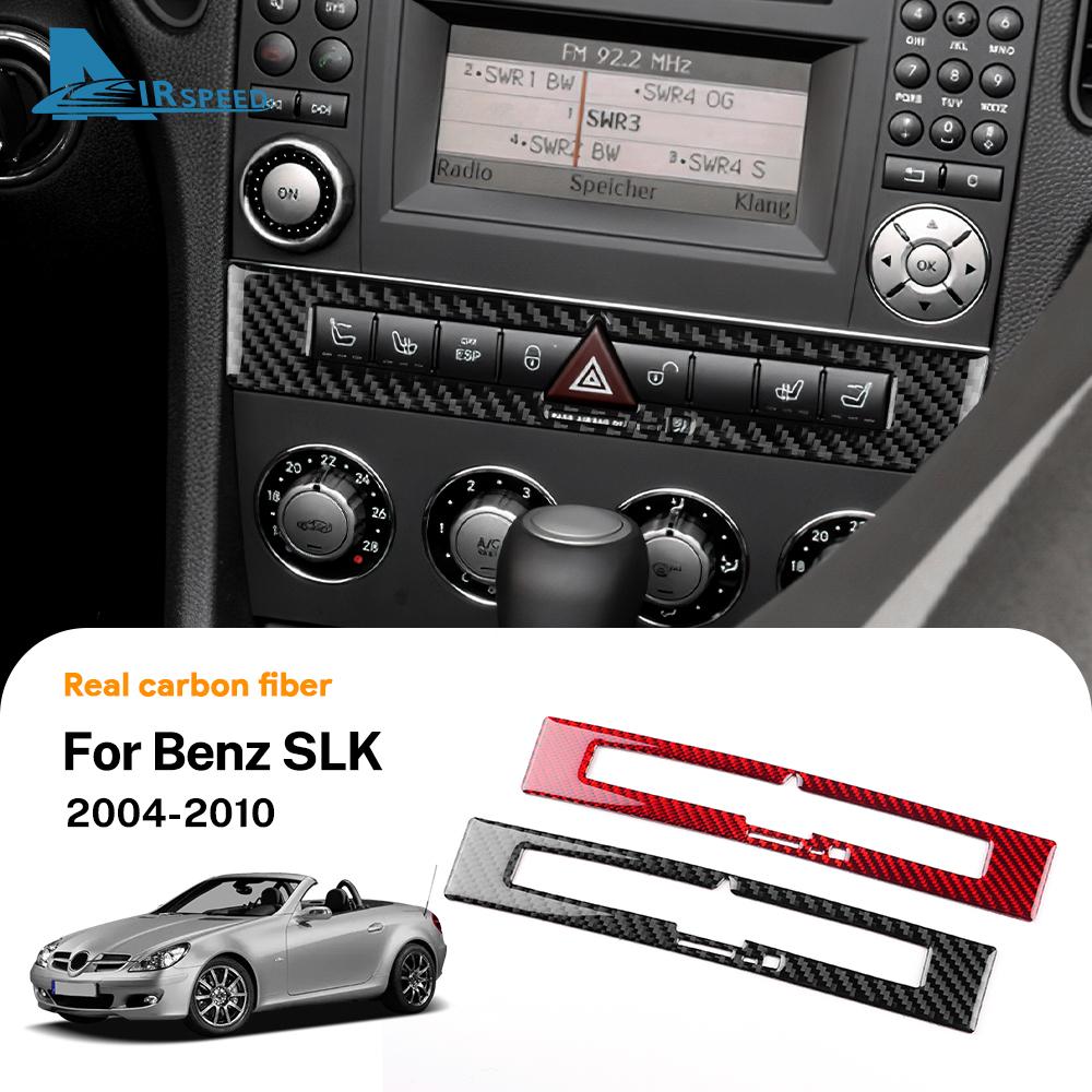 Наклейка-отделка из настоящей мягкой углеродной фибры для Mercedes Benz SLK R171 2004 2005 2006 2007 2008 2009 2010, центральная панель автомобиля