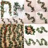 Rose Artificial 25m Leaf Garland Silk Flower Vine Ivy Wedding Garden Home Decor