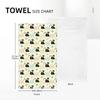 Mid Century Black Atomic Cat with Starbursts Soft Face Towel Quick Dry Pool Bath Cotton Towels Absorbent