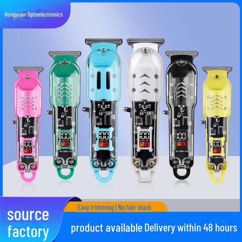 Rechargeable Electric Hair Clippers with LCD Display for Men's Shaving