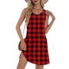 Women's Casual Sundress With Pockets Summer Boho Beach Dress T-Shirts Dress V Neck Loose Tank Dresses