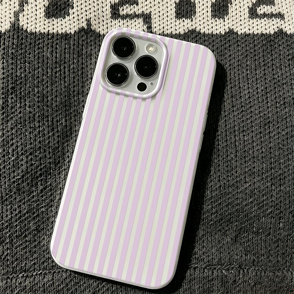 Colorful Striped Minimalist INS Phone Case For iPhone 17 AIR 16 15 14 13 12 11 Pro MAX Plus Y2K Jelly Shockproof Bumper Cover