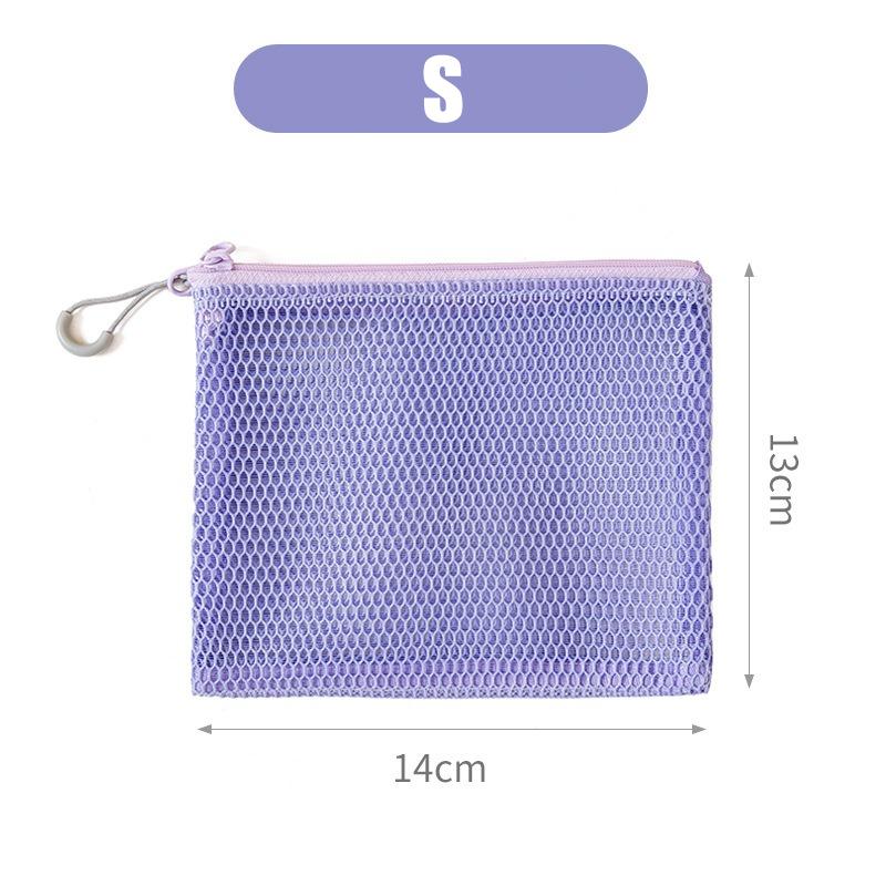 Цветная сетчатая сумка для хранения с двойной молнией, двухслойный портативный кошелек для монет, квадратный сетчатый кошелек для монет, дорожный органайзер, сумка для переноски