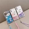 Quicksand Silicone Phone Case with Lanyard for Xiaomi Models 10, 11T Pro, Max 2, CC9, 8 - Full Package with Cartoon Designs for Female and Youth.