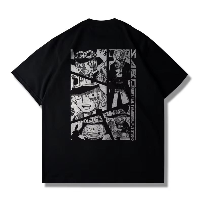 Japanese Anime ONE PIECE Collab Summer Oversized Trendy Unisex Short Sleeve T-shirt