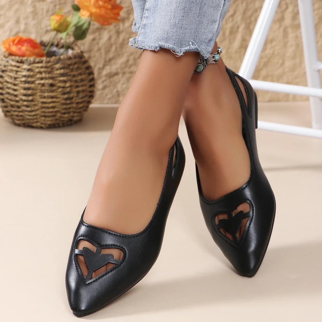 Fashion Women's Shoes 2024 High Quality Shallow Women's Flats Fashion Hollow Out Daily Flats Women New Plus Size Flat Low Heels Zapatos