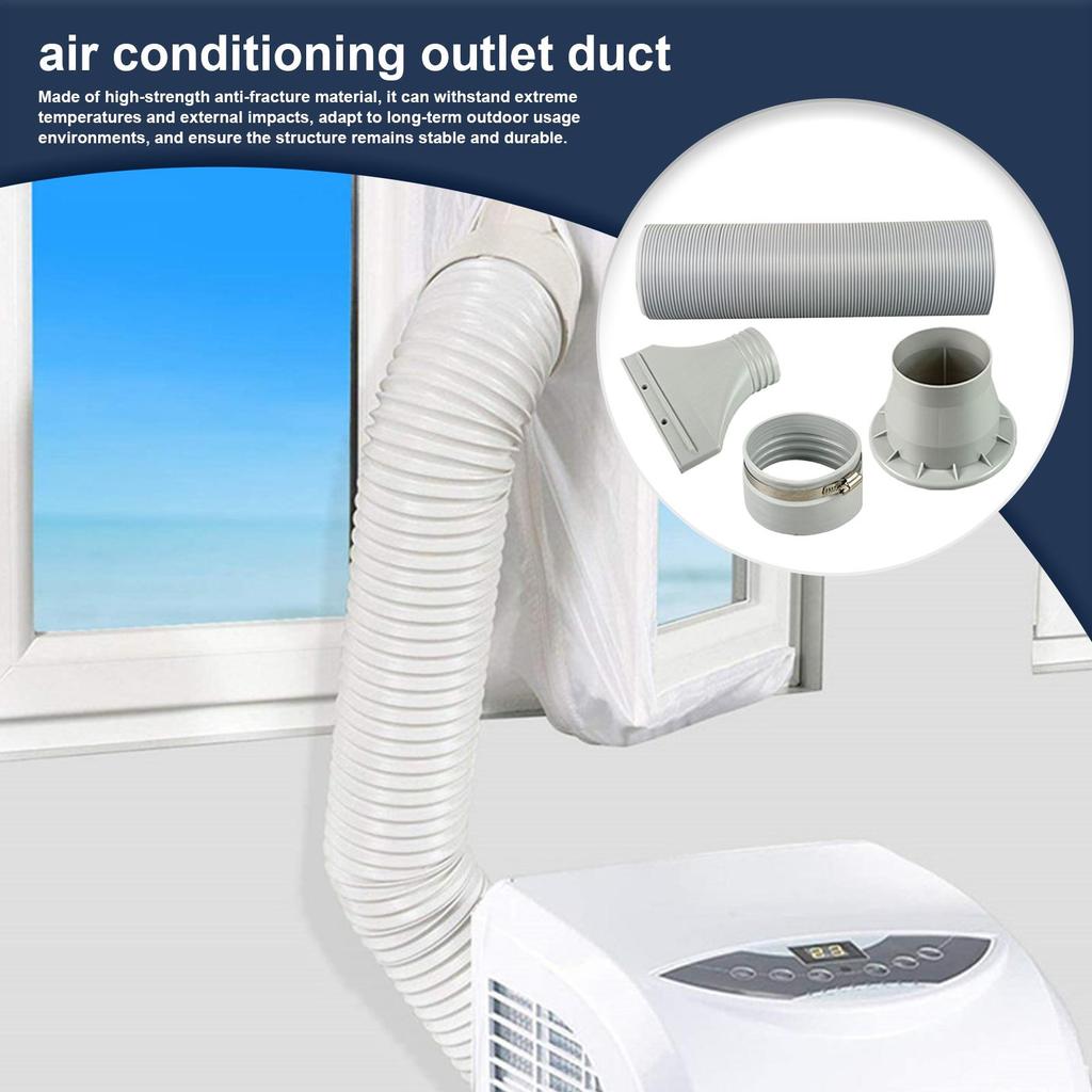Portable AC Window Hose Kit Portable Air Conditioner Exhaust Hose Extension Ventilation Replacement Adapter For Bedroom Study