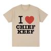 Футболка I Love Chief Keef унисекс, повседневная футболка с коротким рукавом, винтажная готическая футболка большого размера из хлопка, хип-хоп, уличная одежда, унисекс, топ