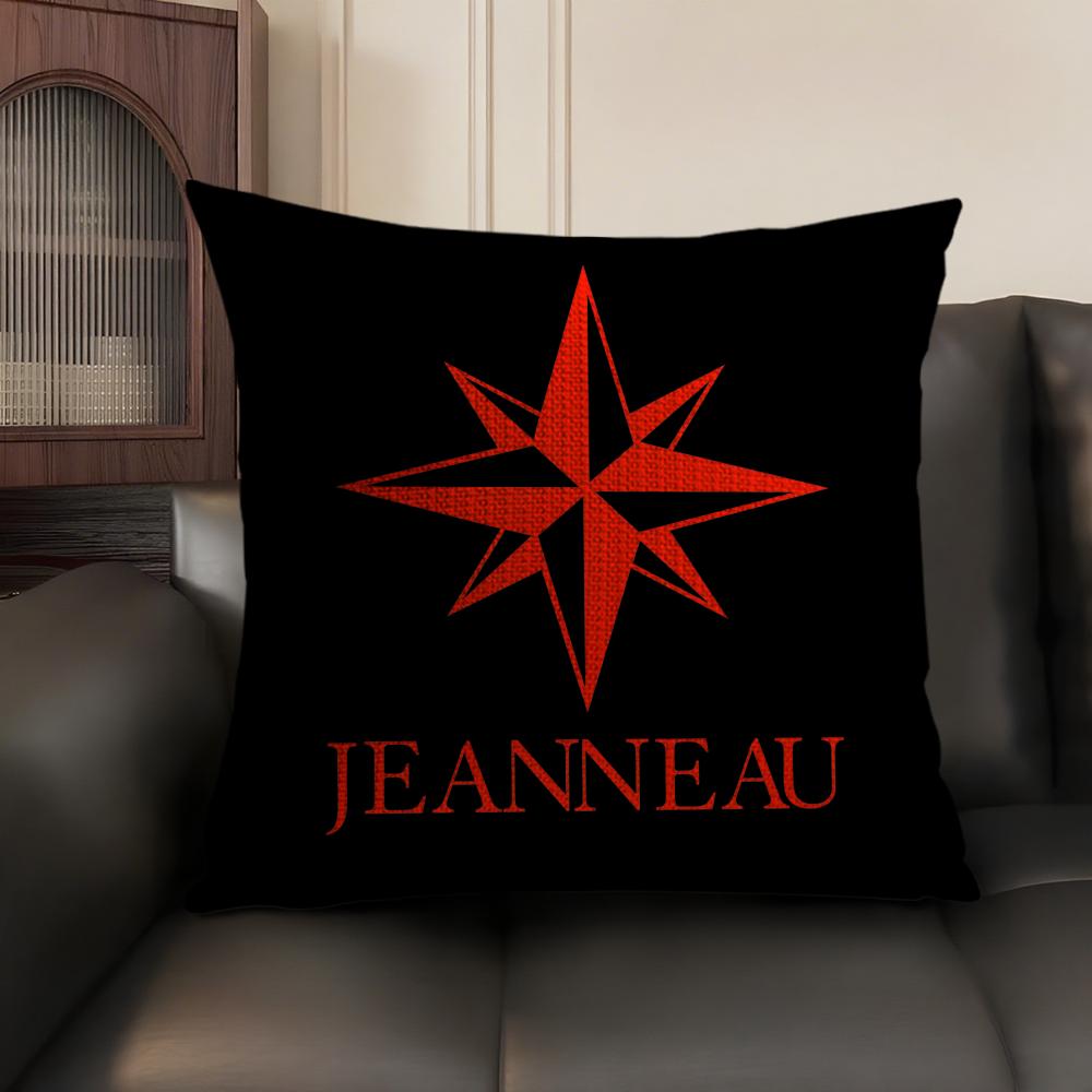 JJeanneau YYachtss Cushion Cover Natural Linen Organic Fabric DoubleSided Printing Sofa Home Decor Breathable Environmentally