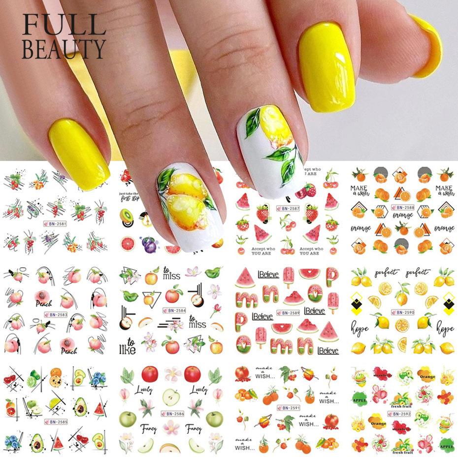 Наклейки для дизайна ногтей в 12 стилях с абстрактными, цветочными и геометрическими рисунками