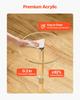 VEVOR Acrylic Drink Table, Clear End Table Round Top with Solid Post, Modern Acrylic Cake Table Stand, Transparent Side Desk for Coffee, Drink, Food
