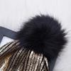 Hair Ball Warm Knitted Metallic Shiny Girl Autumn Winter Soft Crochet Cute Pompom Cap Beanie Windproof Solid Women Hats