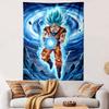 Dragon Ball Z Goku Super Saiyan Blue Kamehameha Energy Wall Tapestry Anime Art Decor for Game Room Bedroom Gift for Fans