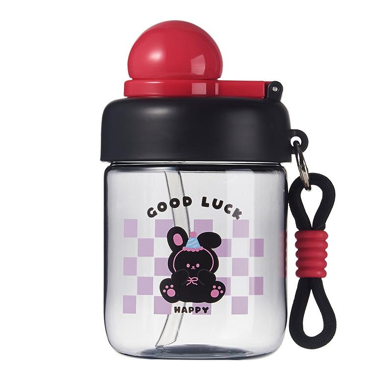 Мультяшный стакан для воды, детский портативный стакан, защищенный от падений, мужские и женские портативные стаканы, милые студенческие пластиковые стаканы с ручками