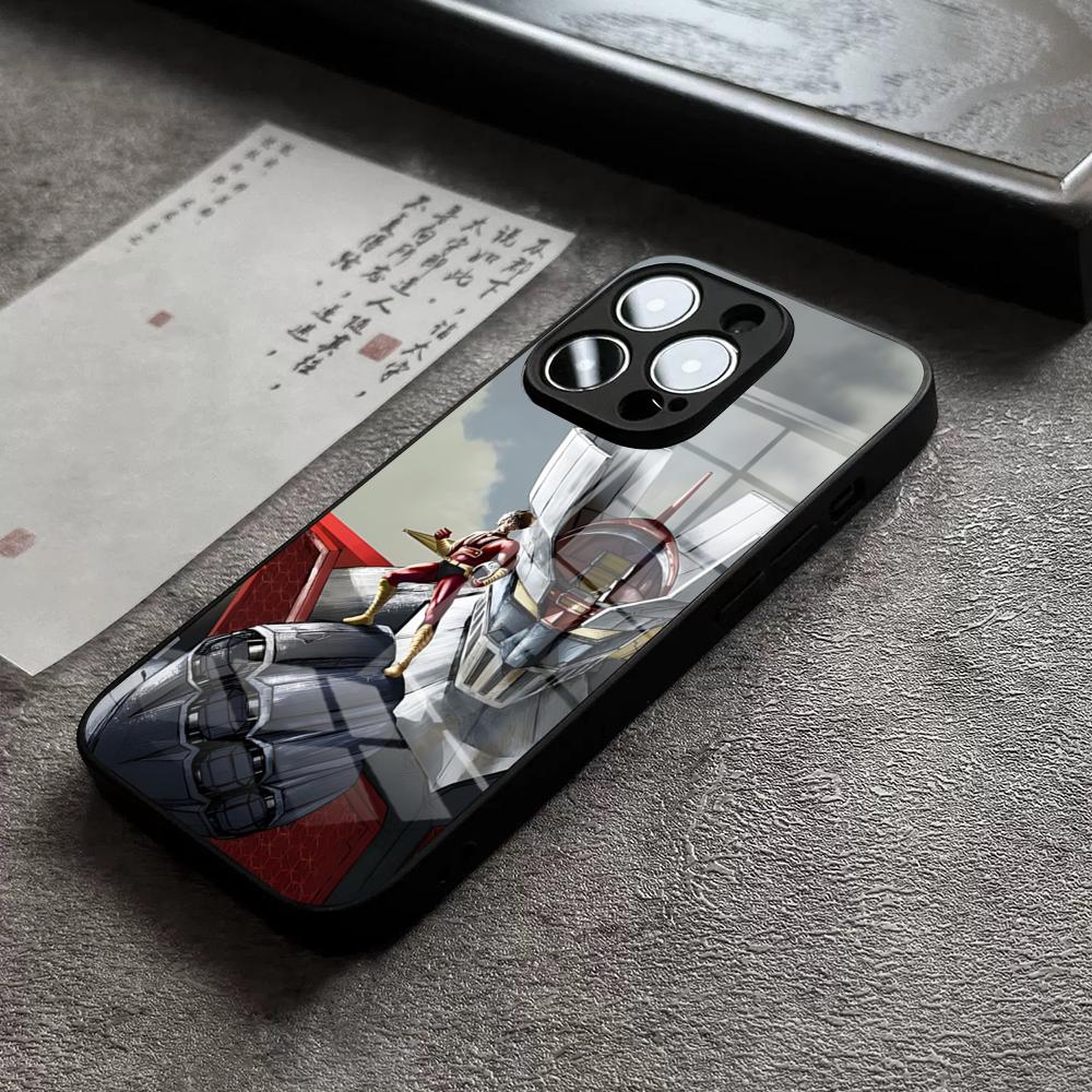 Чехол для телефона UFO Robot Goldorak для iPhone 16 Pro Max 15 Plus 14 Pro 12 11 13 Mini X XR XS Max 8 7 Plus SE Стеклянная крышка