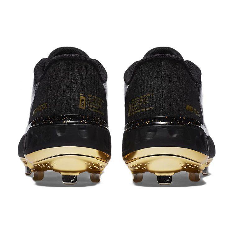 Nike Alpha Huarache Elite 3 Low Premium Черный Металлик Яркое Золото Мужские Кроссовки Белый CV3553-001