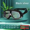 Очки для плавания с защитой от запотевания от -1,5 до -10,0 близорукости, силиконовые, большая оправа, очки для плавания с защитой от запотевания, на заказ, разная степень для левого и правого глаза