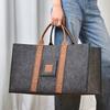 Felt Firewood Bag for Camping-Multi-Functional Large Capacity Storage Pouch Outdoor Dirty Clothes Organizer Portable Log Carrier