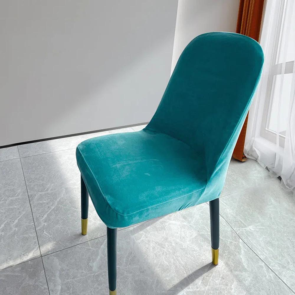 Stretch Slip Chair Case Chair Slipcovers Velvet Chair Cover Seat Case Seat Protector Case Dining Room Solid Color Seat Cover