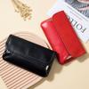 New First-layer Oil Wax Leather Long Wallet Large Capacity Retro Fashion Clutch Bag Multi-function Mobile Phone Storage Bag Tide