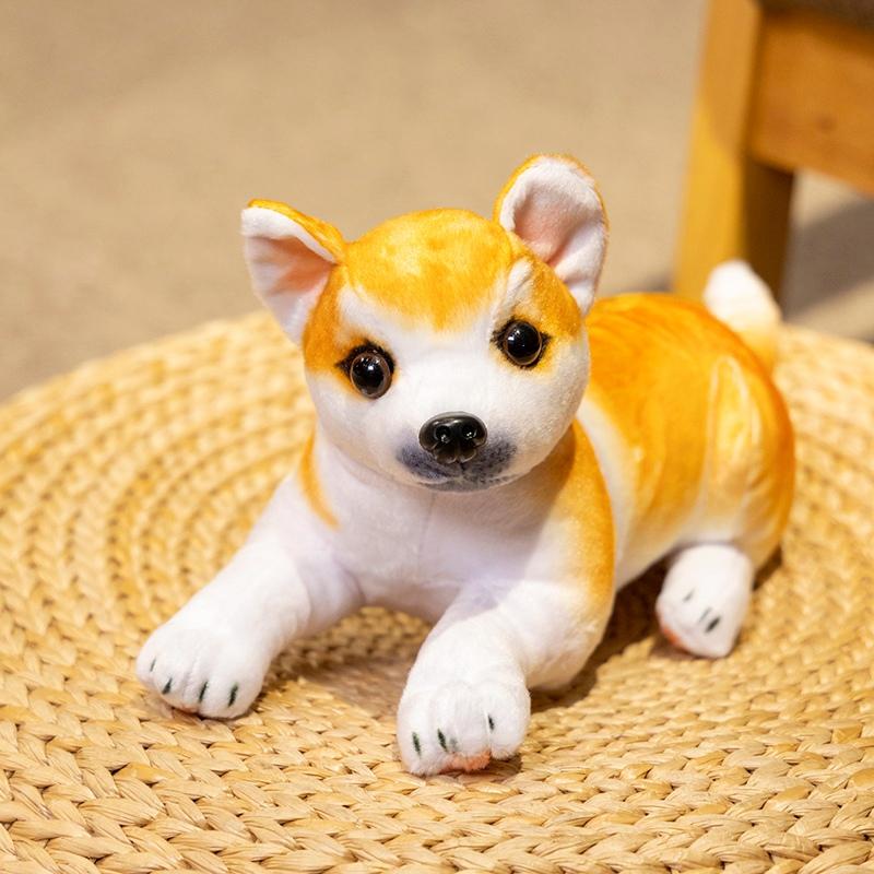 20 см имитация собаки плюшевая кукла реалистичная хаски акита далматин плюшевая игрушка украшение для дома подарок на день рождения для мальчиков и девочек