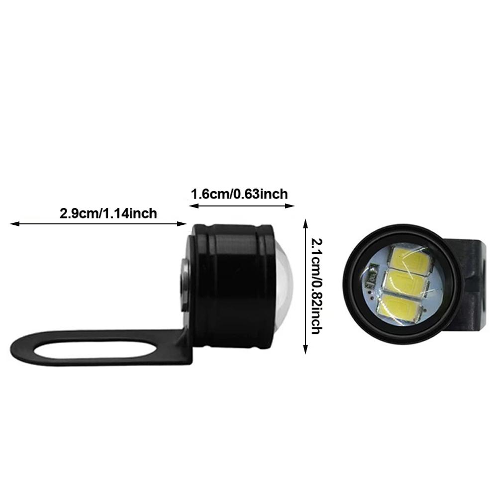 2Pcs Motorcycle Auto LED DRL Daytime Running Lights Eagle Eye Backup Lamp Automobiles Reversing Parking Turn Signal Lamp