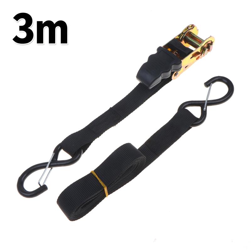 Car Cargo Lashing Strap 25mm Heavy Duty Ratchet Tie Down Belt 2/3/5M Weather Resistant for Travel Luggage Securing