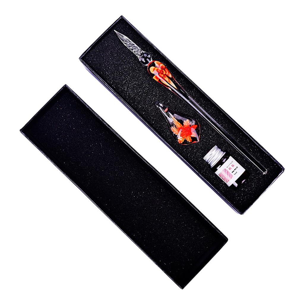 Хрустальное стекло Dip Pen Цветное стекло Pen Creative Business Office Pen Gift