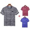 Summer T Shirts Men Clothing Polyester Plus Size Tshirts Breathable Short Sleeve Strip Top Tees 3 T-shirts