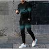 Men's Sportswear Set of 2 Pieces Summer Sportswear 3D Printed Casual Jogging Set Long Sleeved T-shirt+long Pants for Men
