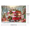 Santa Claus Festival Camping Car Background Cloth - Christmas Background Cloth for Festival Photography Studios and Acti
