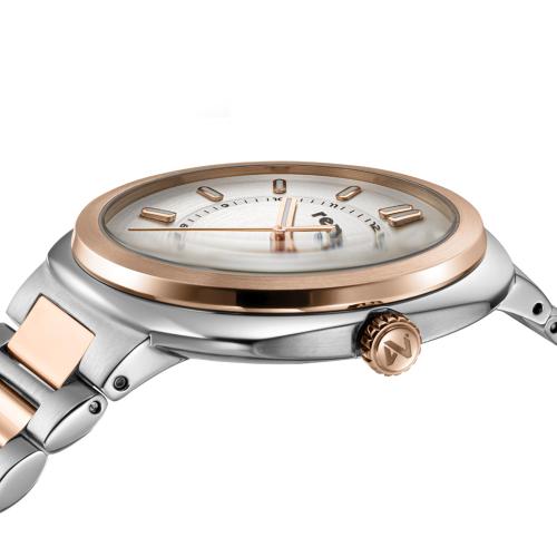 [RENOMA WATCH] Мужские металлические часы-хронограф RENOMA Watch Розовое золото Серебро RE2504RCSV