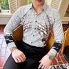 Весенняя роскошная изысканная рубашка с цифровым принтом, мужская мода, не требующая глажки, рубашки с длинным рукавом, высокое качество, повседневная одежда для ночного клуба, вечеринка