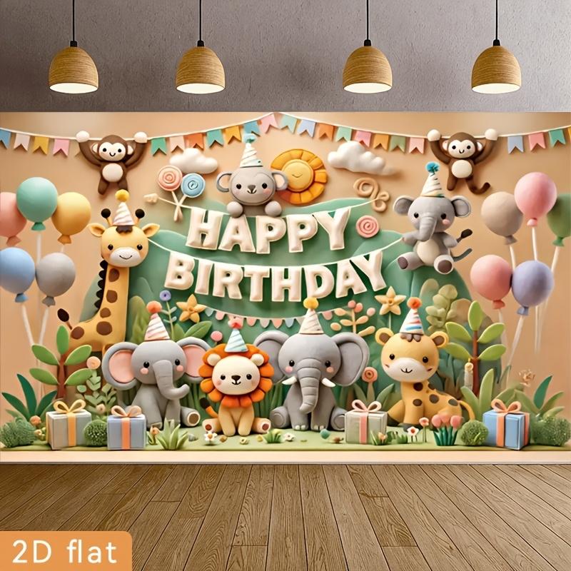 1pc 2Dflat 1-pack Happy Birthday Party Banner. Happy 1st Birthday! Suitable for parties home garden photography decorations