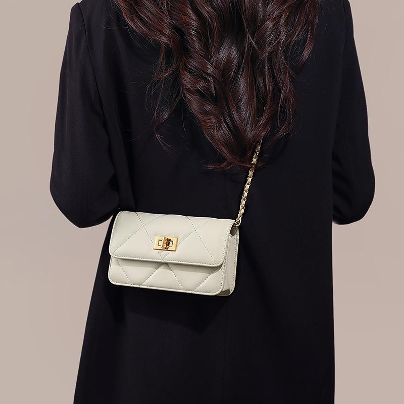 Women's bag summer leather shoulder bag chain bag crossbody small square bag
