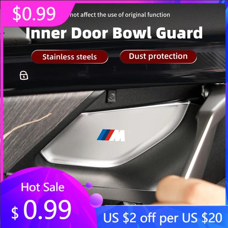 2025 Hot For BMW 5 Series G60 2024 Car Interior Door Bowl Decorative Plate Door Handle Puller Protection Sticker Car Accessories