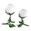 Crystal Glass Lens Ball Flower Crystal Ball Base Sphere Globe Holder Photography Prop Display Stand