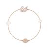 Swan Invisible Magnetic Clasp Bracelet for Women Pink Blue Elegant Swan Jewelry