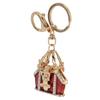 Women Keychain Diamante Handbag Personalised Keyrings for Women Girls Car Key Ring Crafts BagsRed