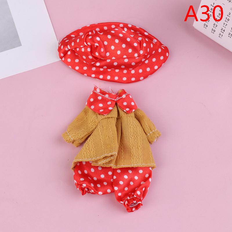 Clothes Set for 16-17cm Ob11 Doll Fashion Suit 1/8 bjd Doll Dressup Skirt 6 Inch Cute Clothes Uniform